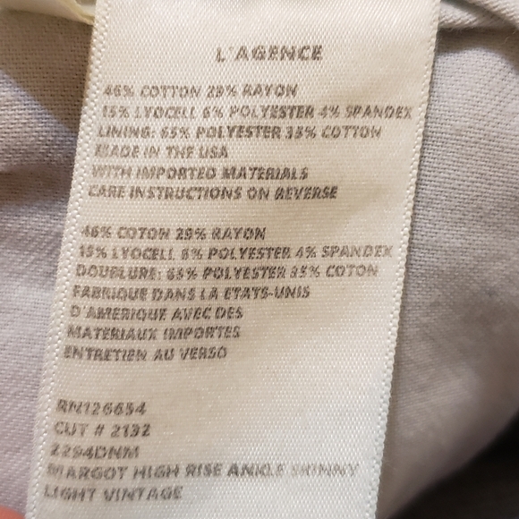 L'AGENCE Margot High Rise Ankle Skinny Light Vintage - Picture 8 of 10